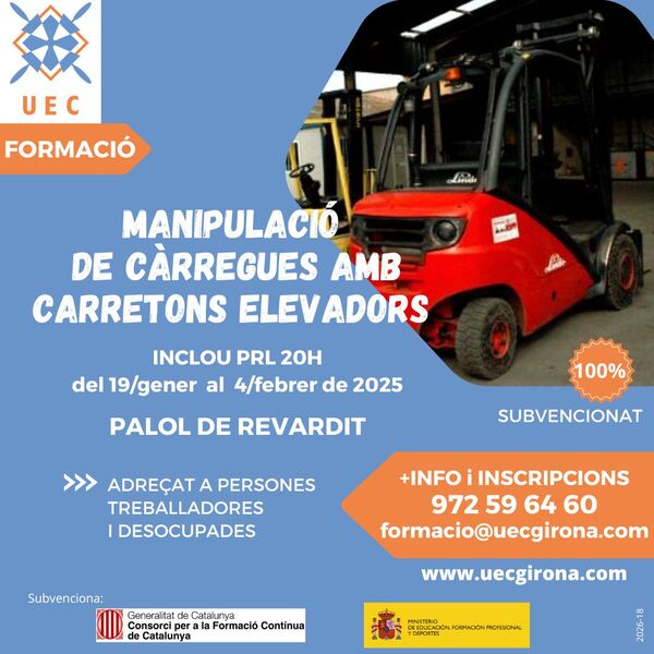 Curs de manipulació de càrregues amb carretons elevadors