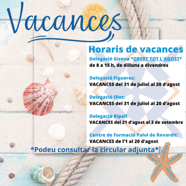 Horaris d'estiu i vacances