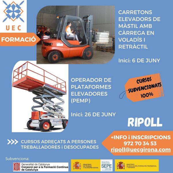 ÚLTIMES PLACES! dels cursos a Ripoll